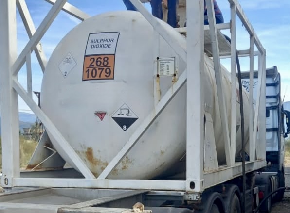 T50 ISO tank container for bulk liquid sulphur dioxide
